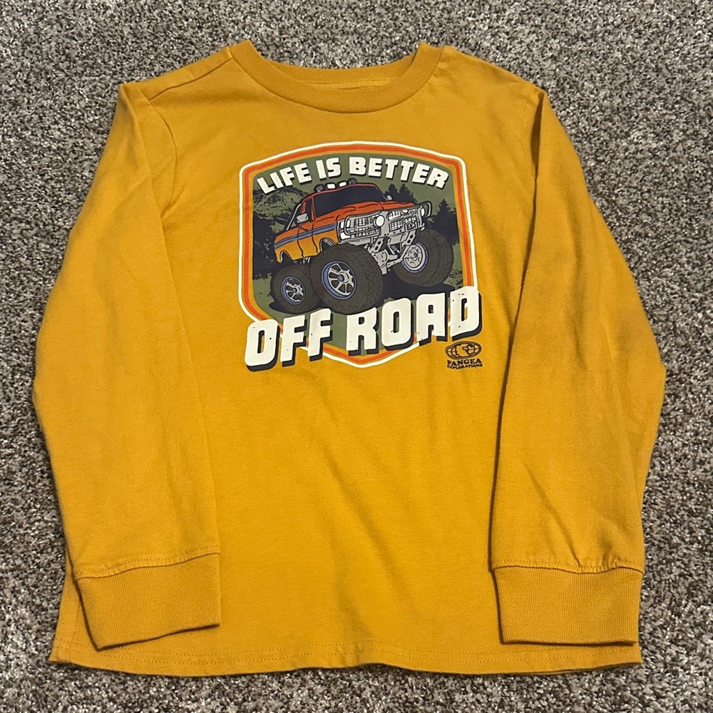 Boy’s Mustard Off-Road Long Sleeve Tee
